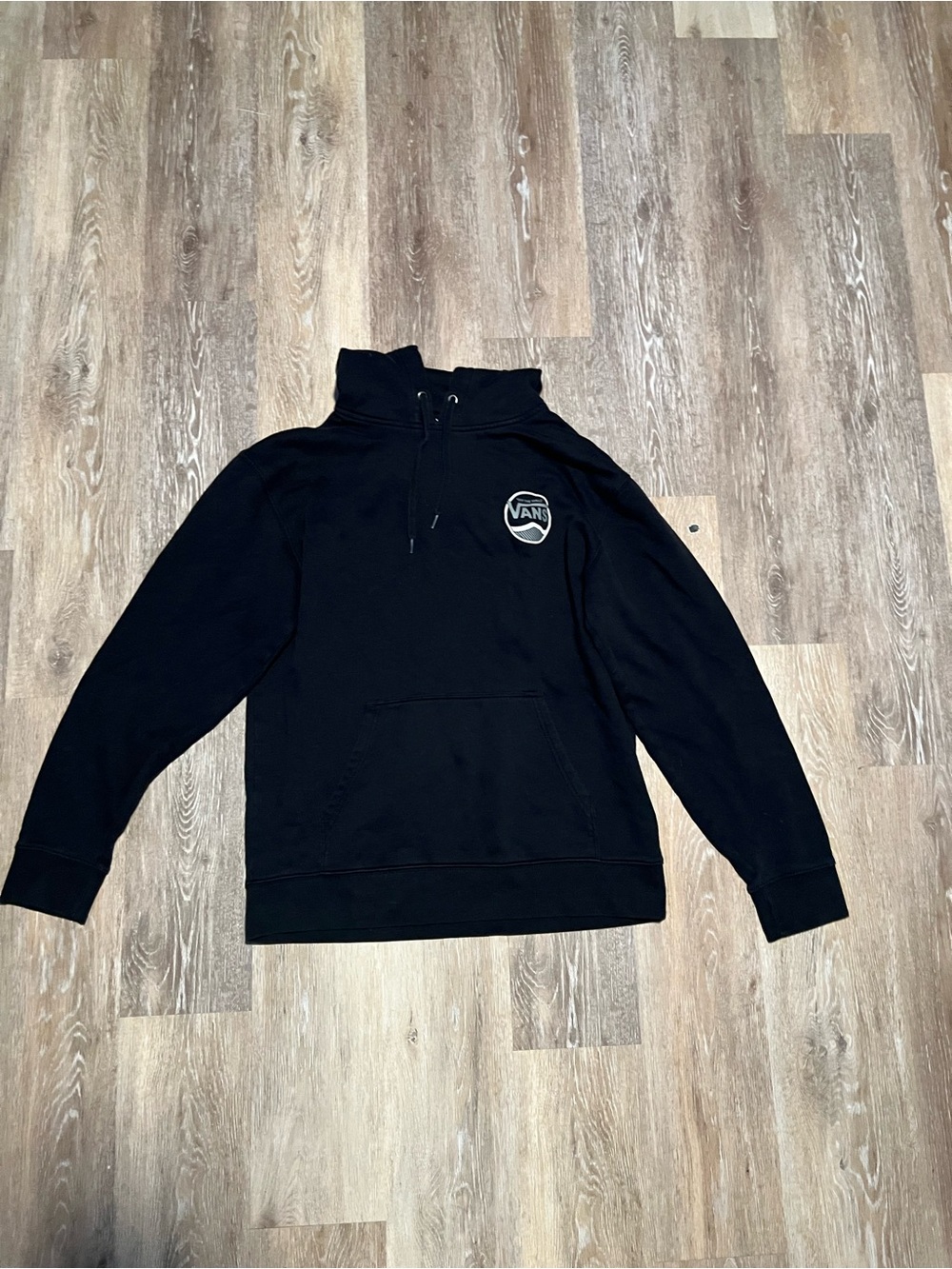 Vans Black Pullover Hoodie with Small Logo